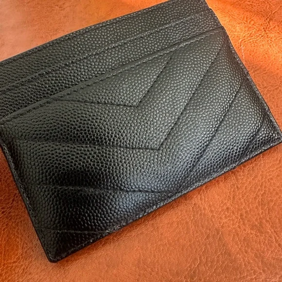 YSL Black Leather Card Holder - Picture 3 of 9
